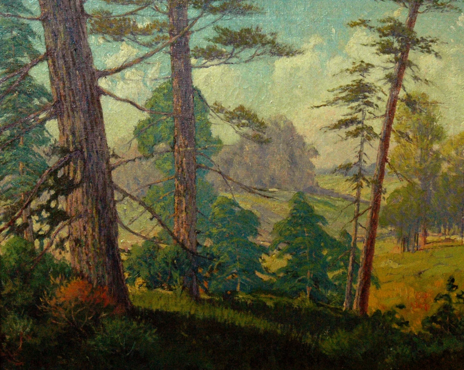In the Pines (Illustrated in M. Grauer TX Art Dictionary), 18 x 24, oil on canvas