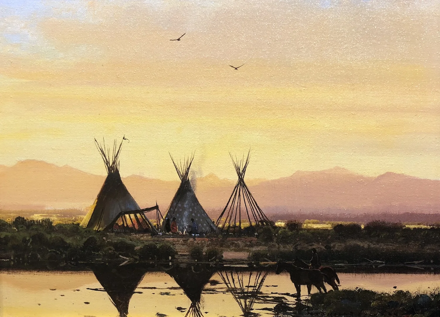 Horse Camp, 12 x 16, oil on linen