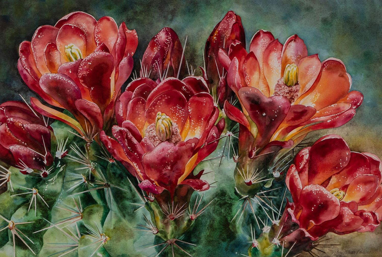 Three of a Kind, 21 x 30, watercolor on paper