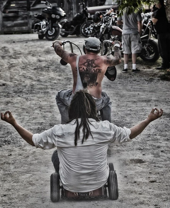 Free Ride⁠
⁠
Caption this image for me, in the comments below, please.⁠
⁠
Captured this awesome image at @freedommachines and it's one of my very favorites because, for me, it captures, the fun-loving, free-spirited attitude of the biker set.  Have f