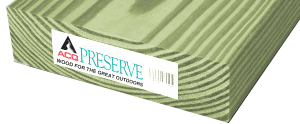 Pressure-treated lumber is treated with alkaline copper quaternary , a water-based wood preservative.