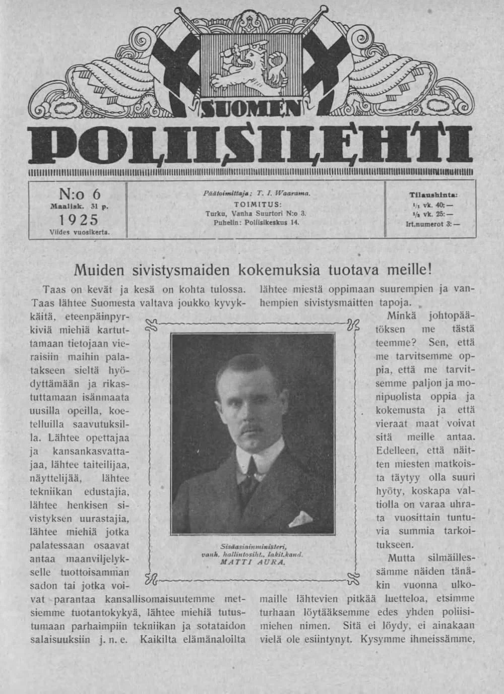 Identiteetti Poliisin identiteetti ja ulkomaiset esikuvat Suomen Poliisilehdessä ...