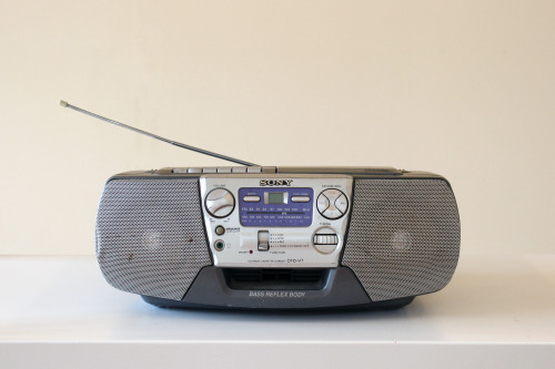 A Sony portable compact disk, radio, and cassette player, borrowed from the Rizkallah family, Rabiyeh.