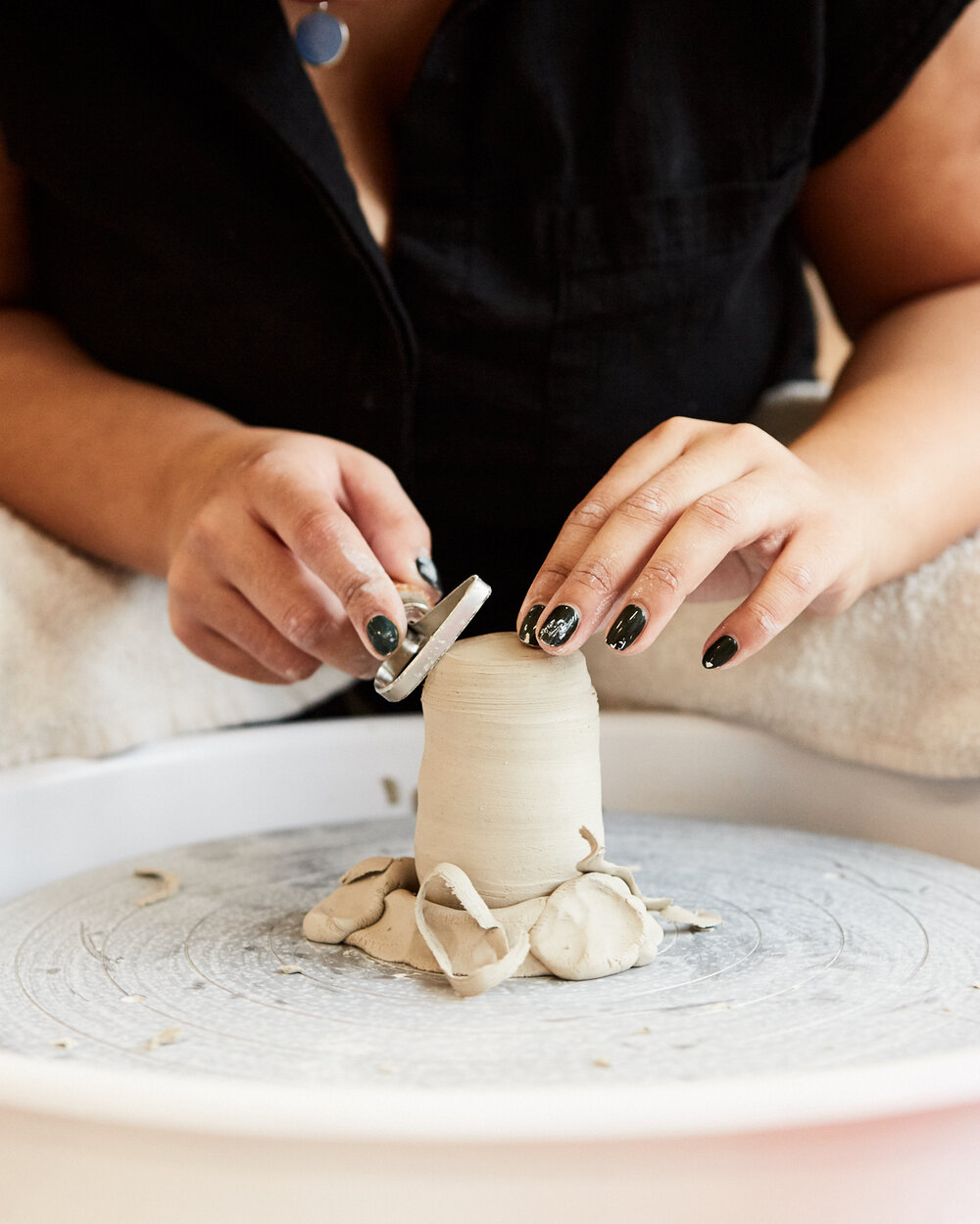 Learn to throw on the pottery wheel, take a private class or come in for  open studio! %