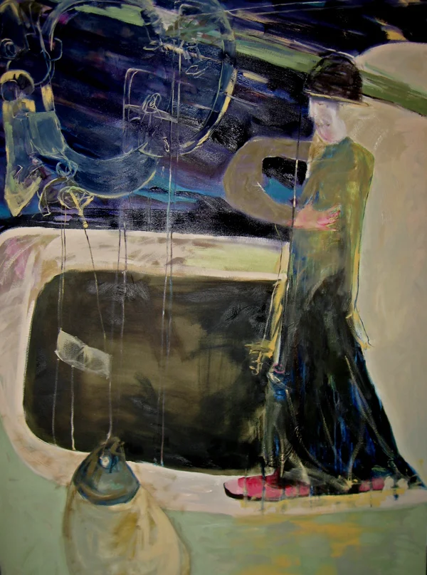 "And Wearing Egyptian Cotton Mesh Down There Too." 2006. 90 x 120cm
