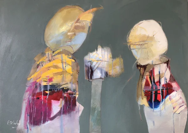 Again Noises Off. Oil on canvas 2018 52 x 72cm