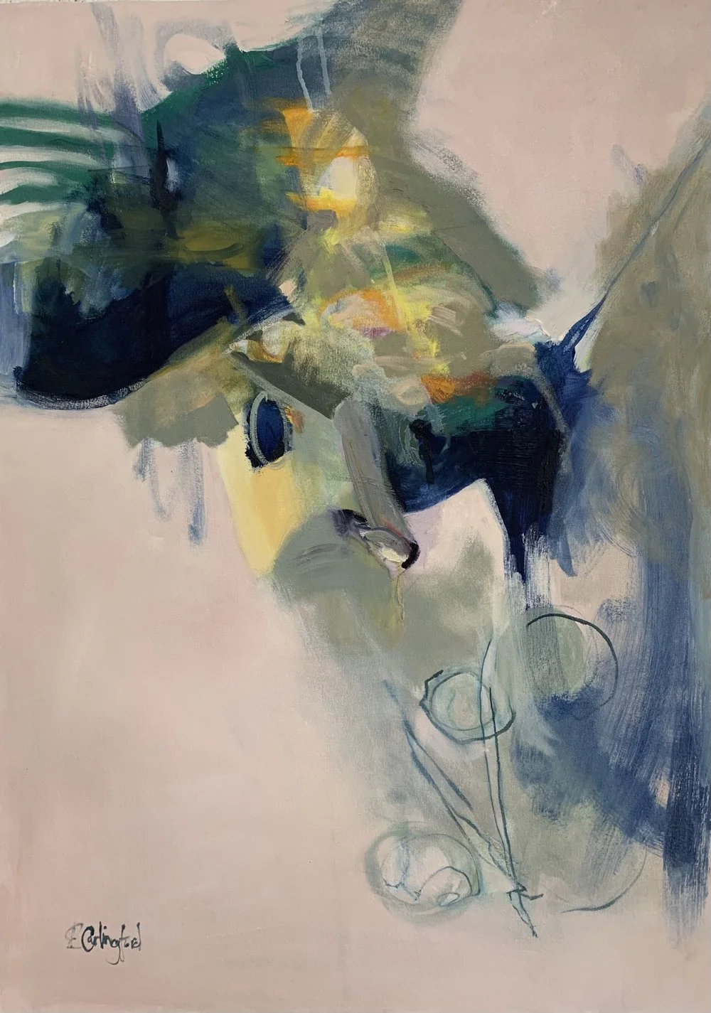 Emissary.  62cm x 87cm.  April 2026