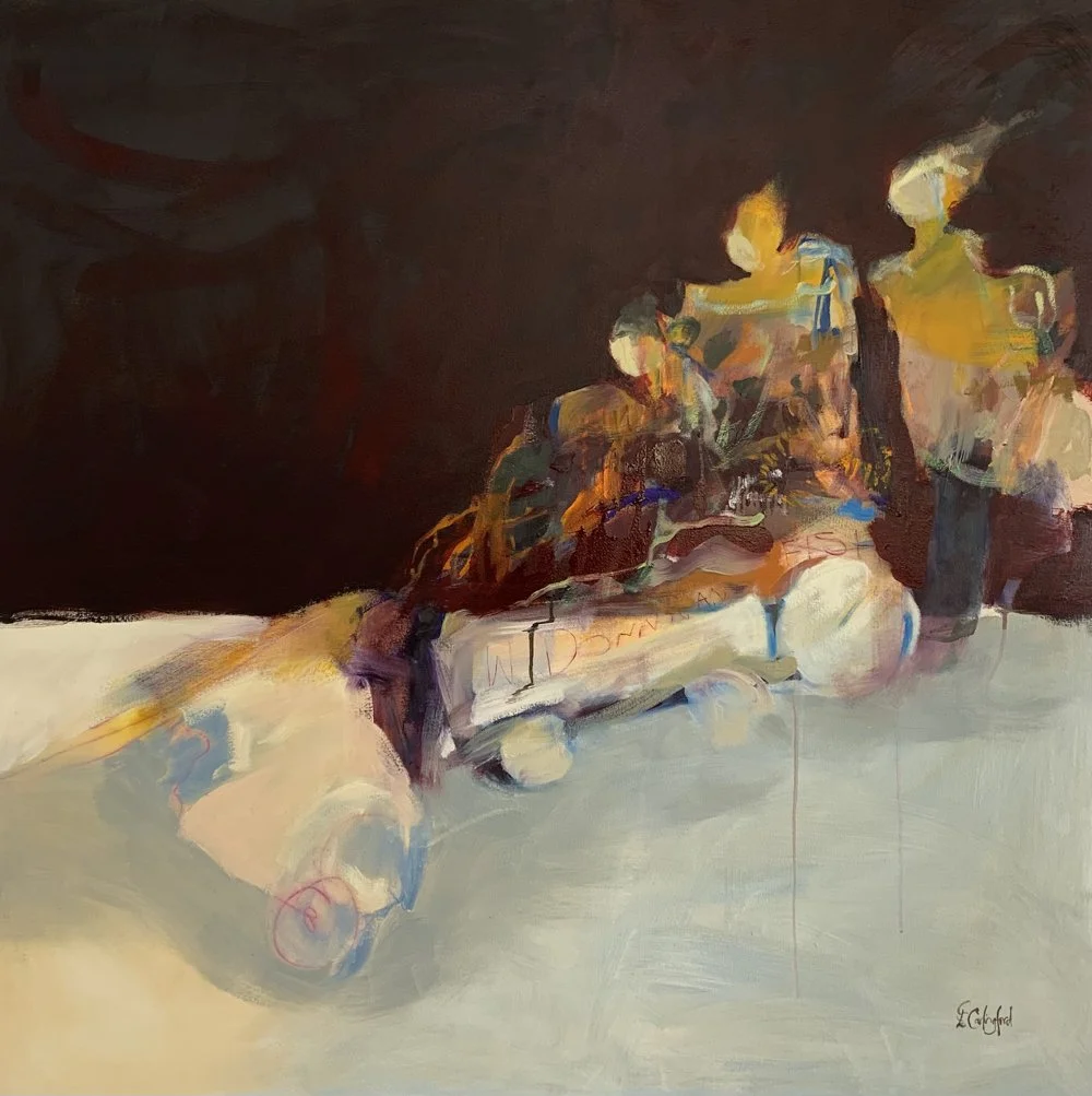 Left Standing.  112cm x 112cm  April 2026