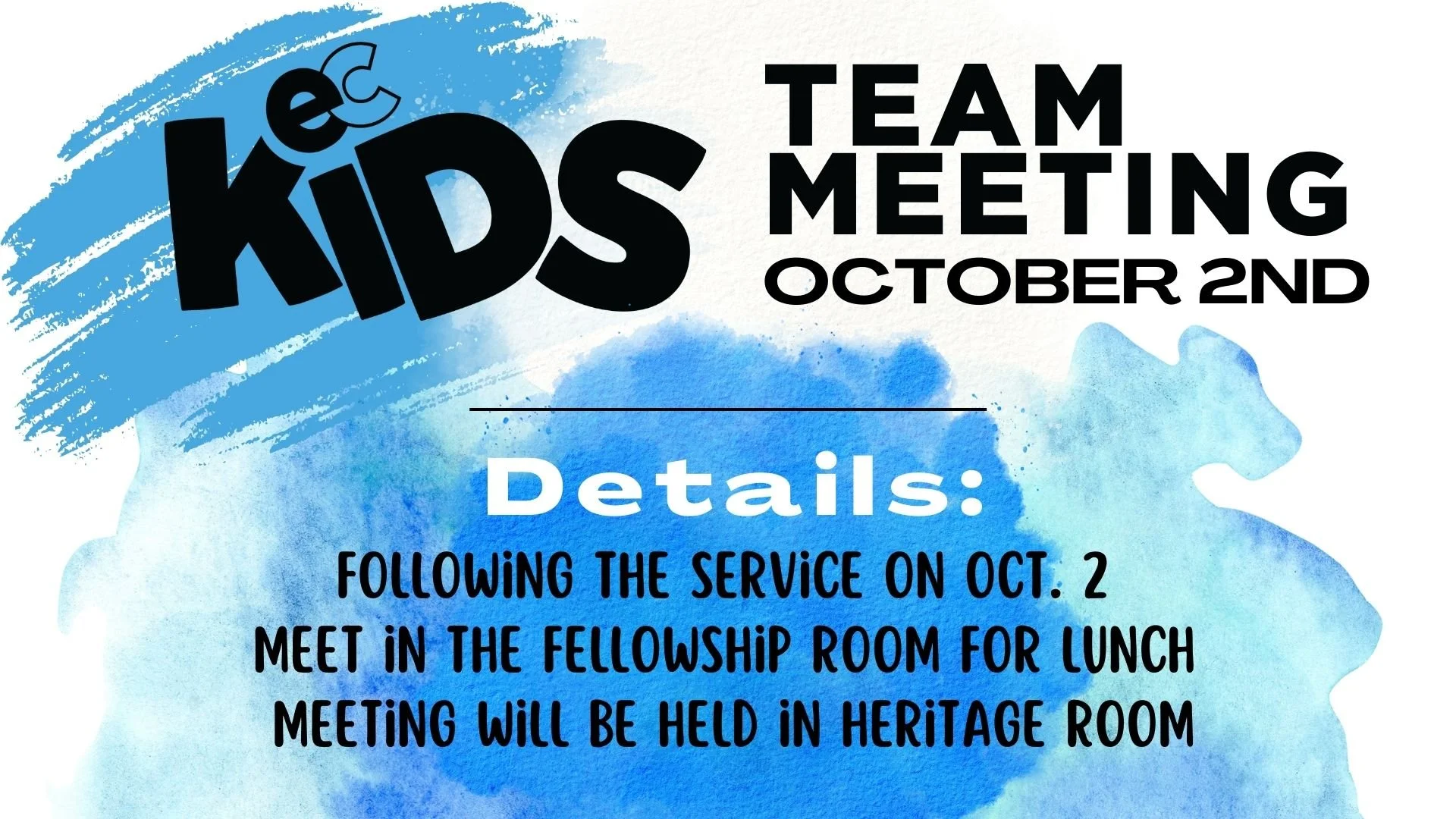 EC KIDS Volunteer Lunch and Meeting
