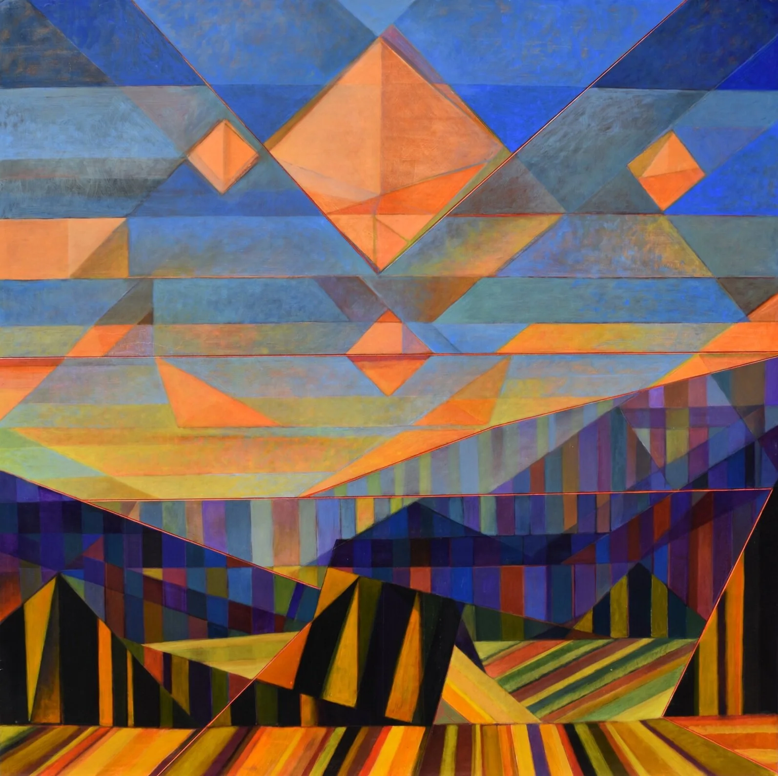 Ben Venue Sightlines, 2019,  48x48, Oil on Panel