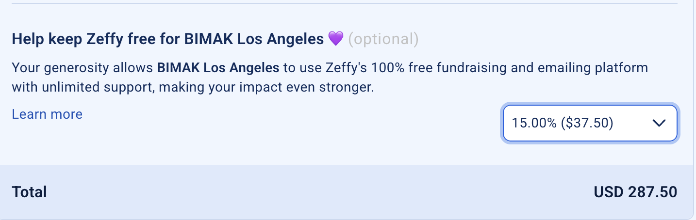 Zeffy Donation