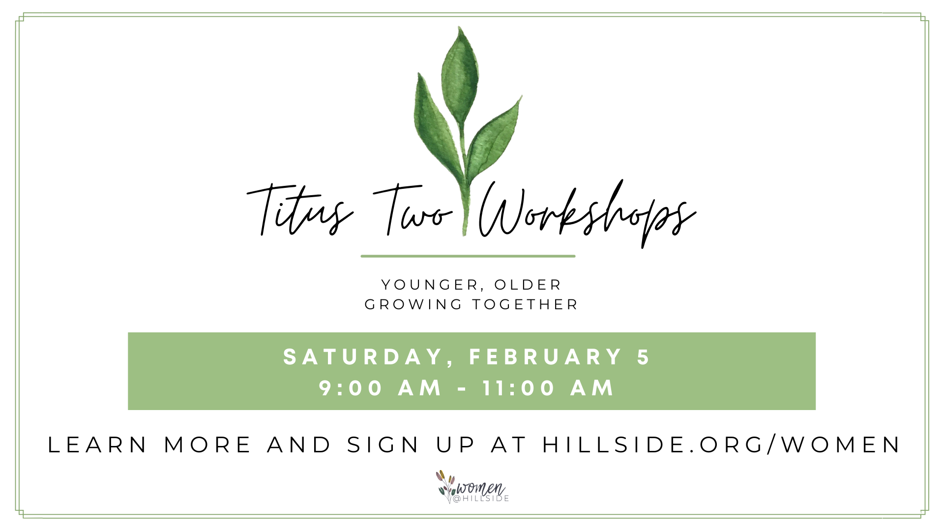 Titus 2 Workshop