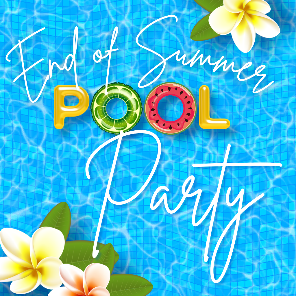 End of the Summer Pool Party Students