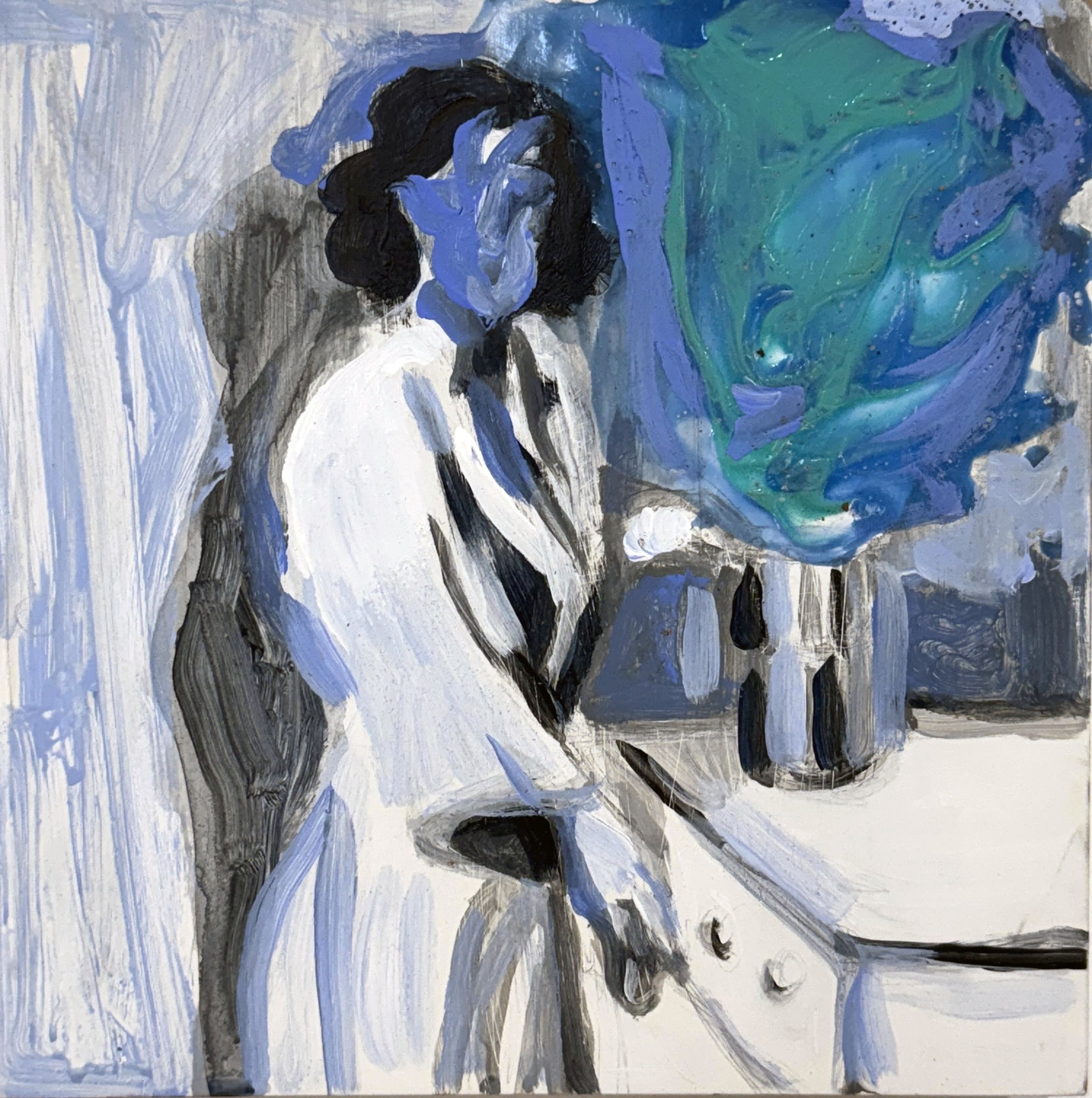  “Punch” oil on panel, 10 × 10 inches, 2025 