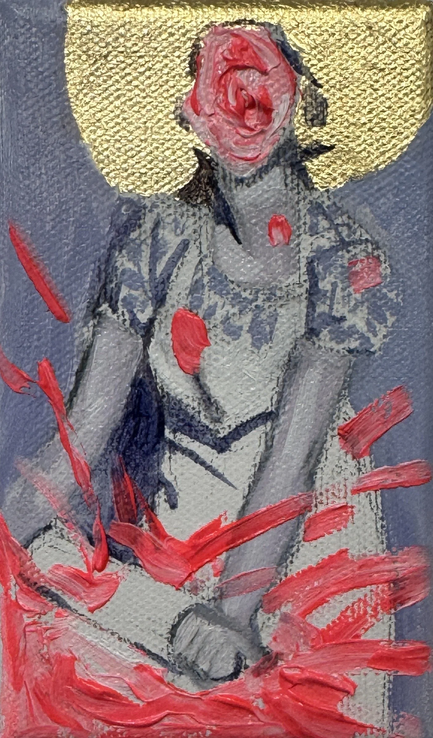  “Tart 2” oil on canvas, 4 × 3 inches, 2026 