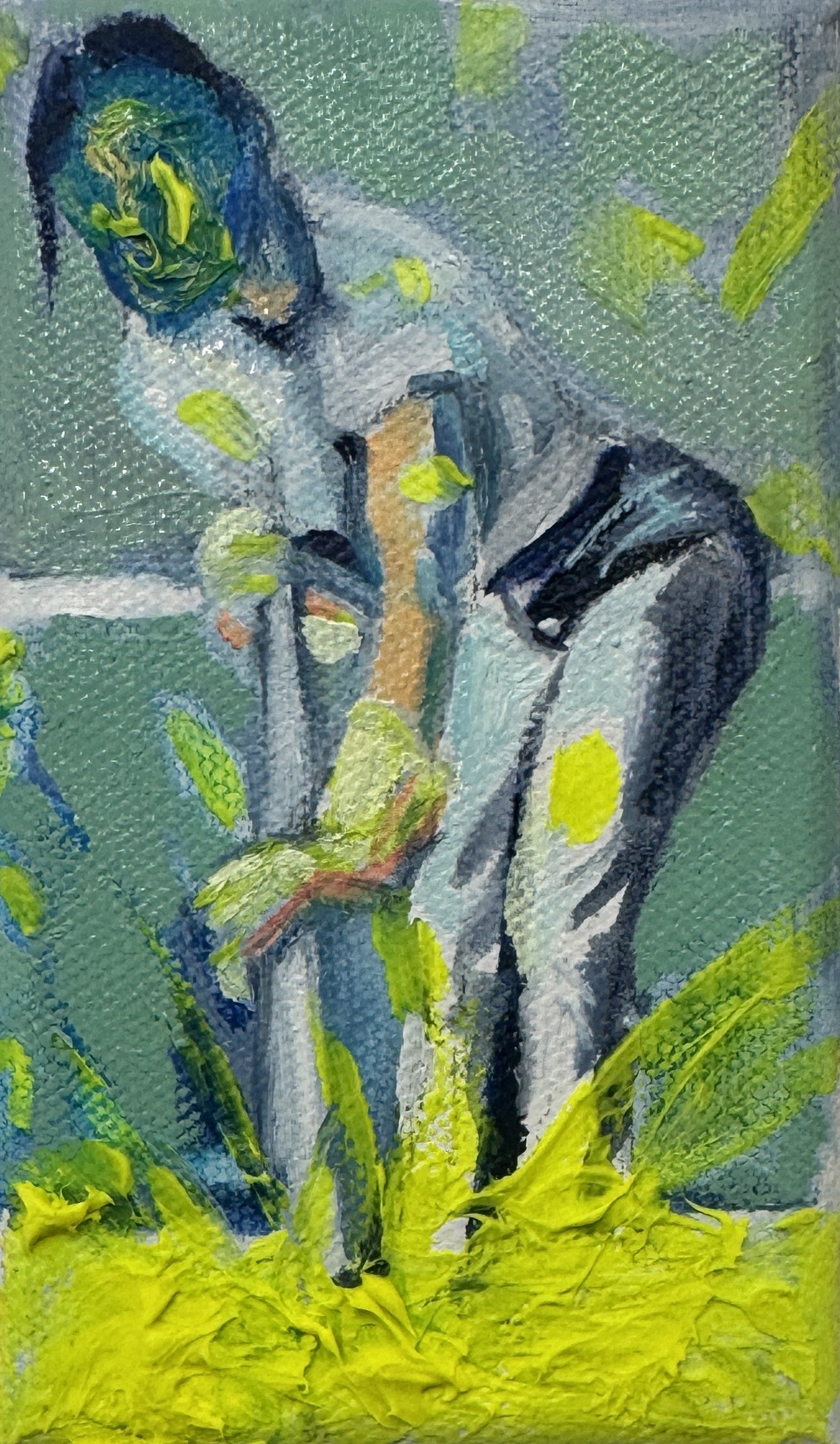  “Moppet”, oil on canvas, 4 × 3 inches, 2026 