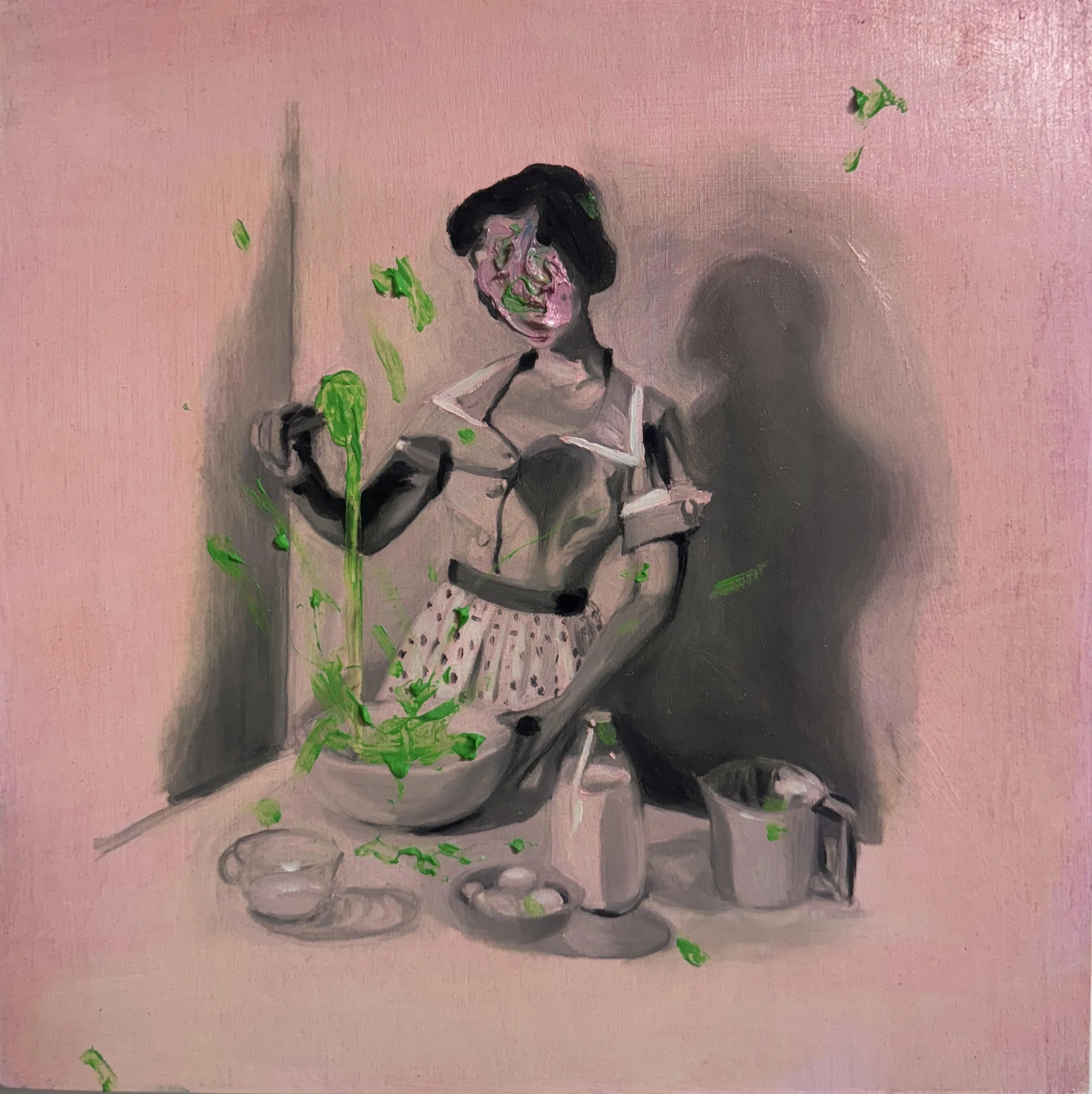  “Whoopee Pie” oil on panel, 10 × 10 inches, 2025 