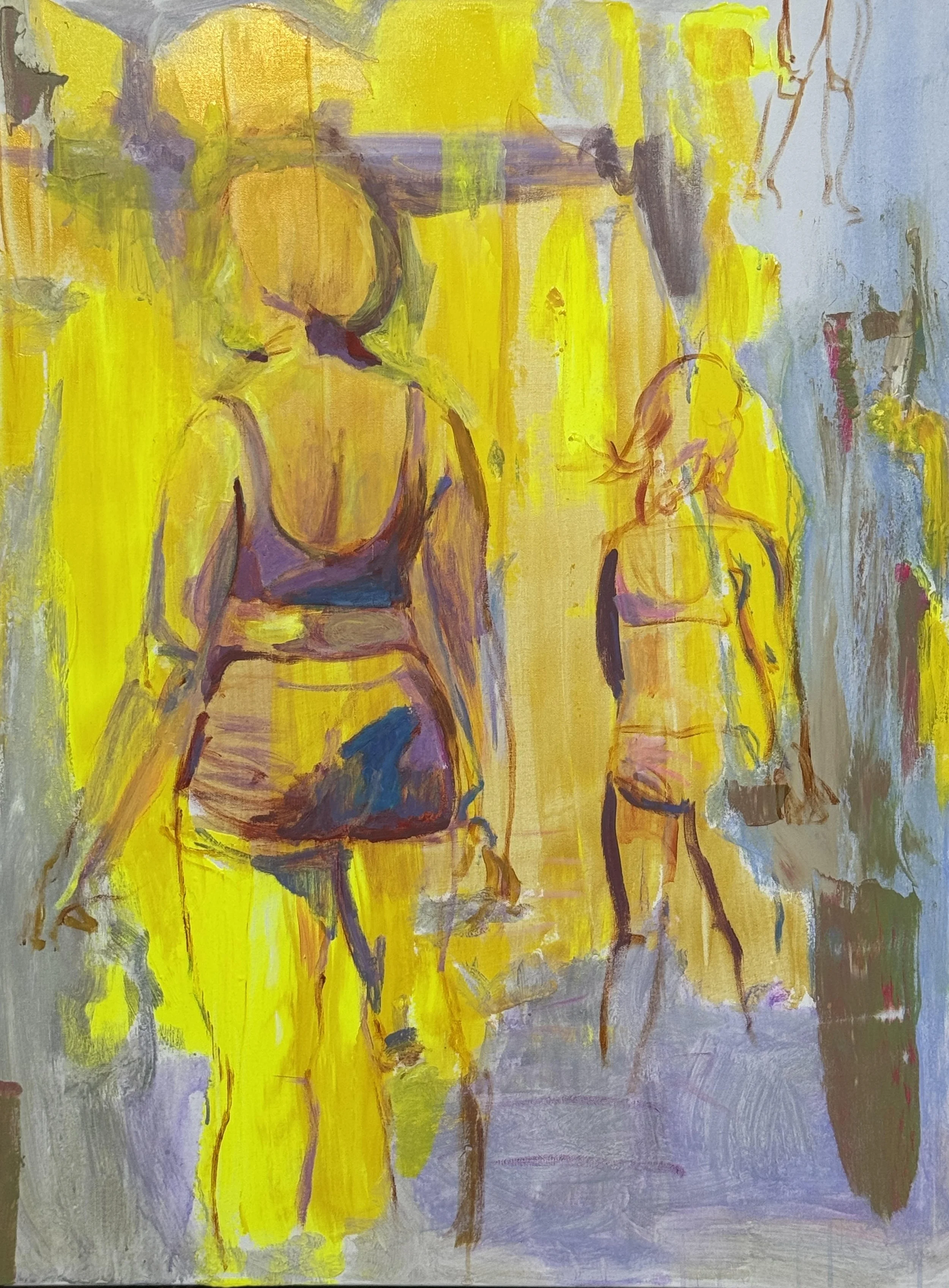  “Mother and Child By the Sea 2” oil on canvas, 40 × 30 inches, 2026 