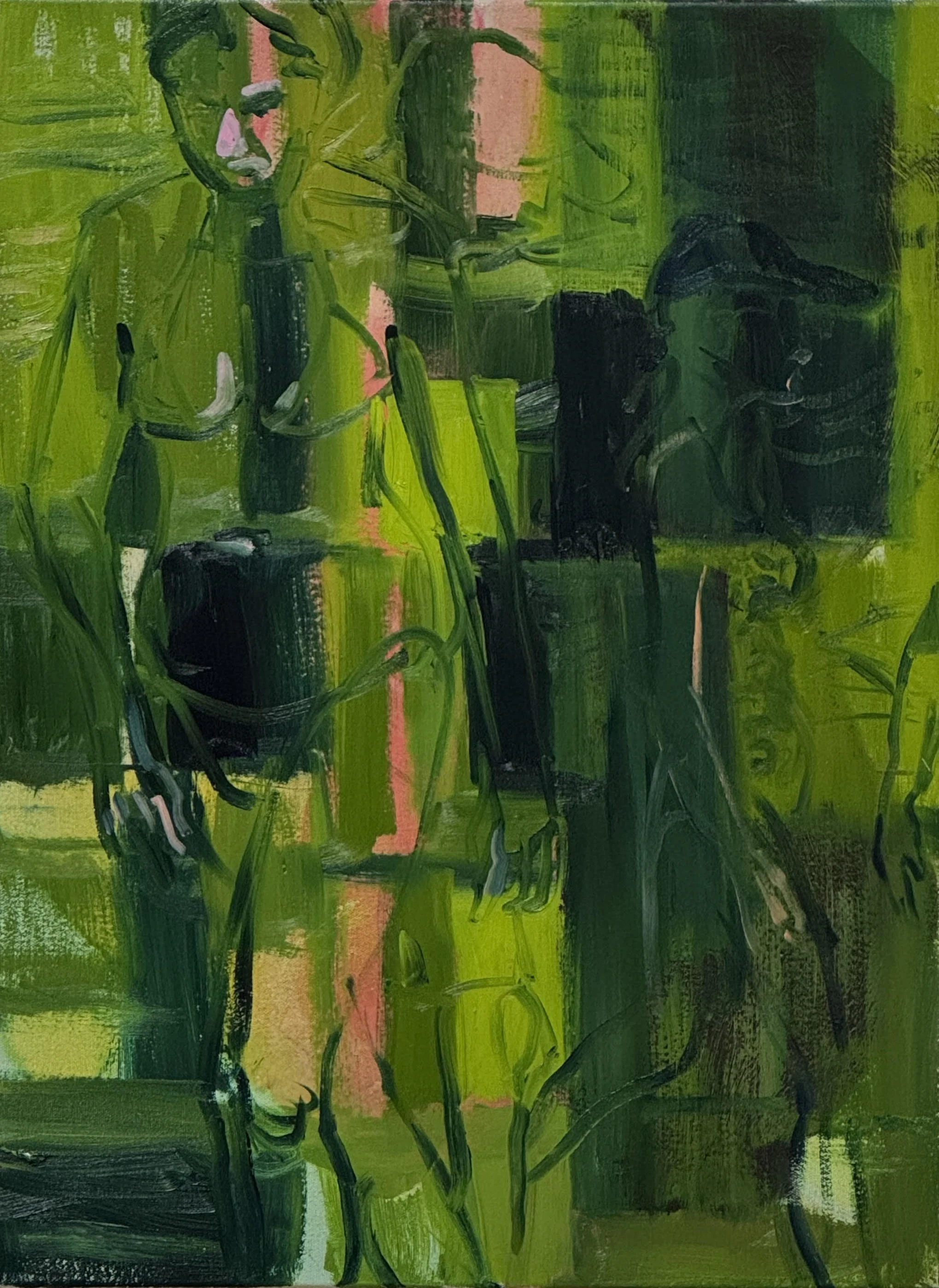  “Swimmer” oil on canvas, 24 × 20 inches, 2026 