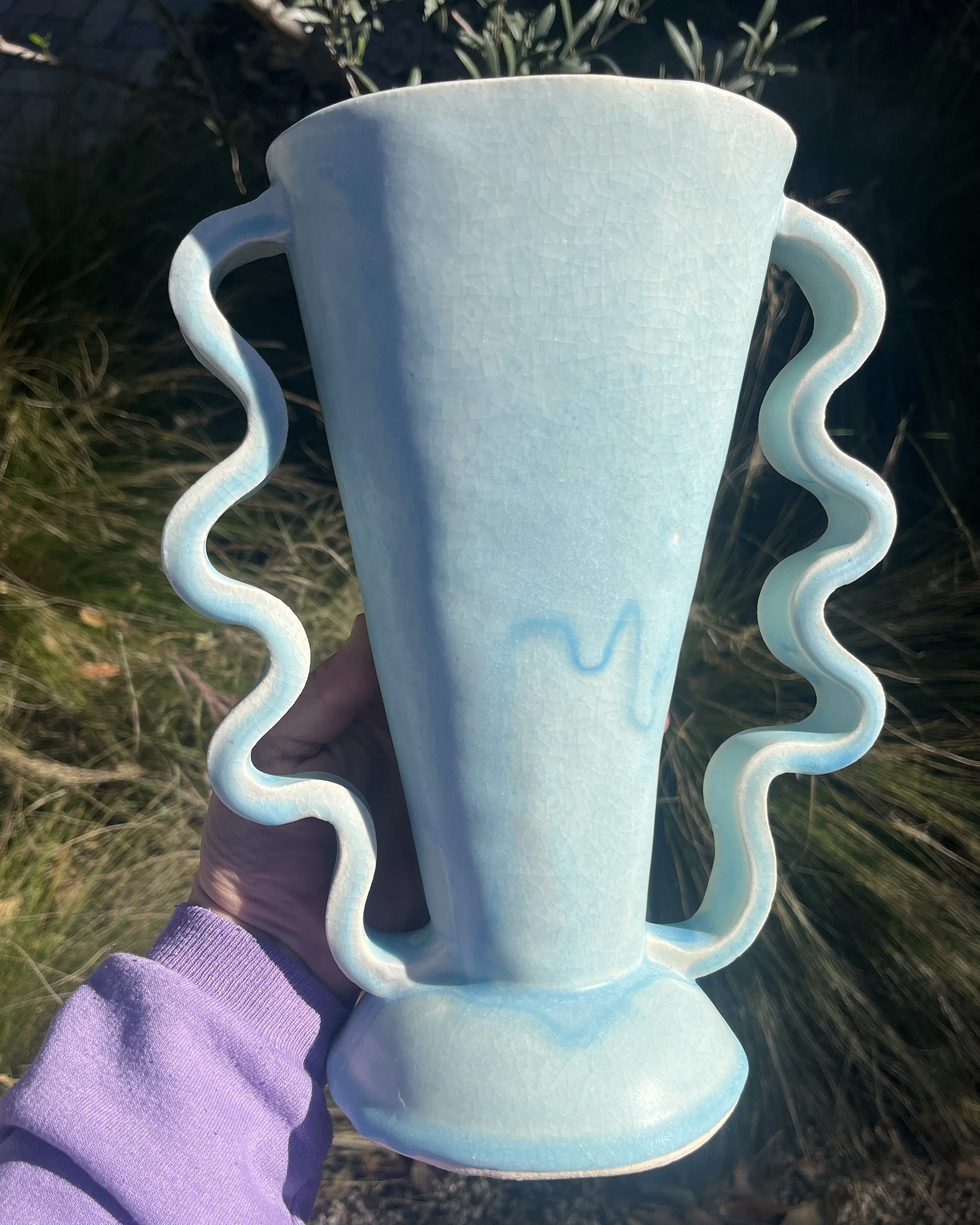 Stone Blue Stretch Vase