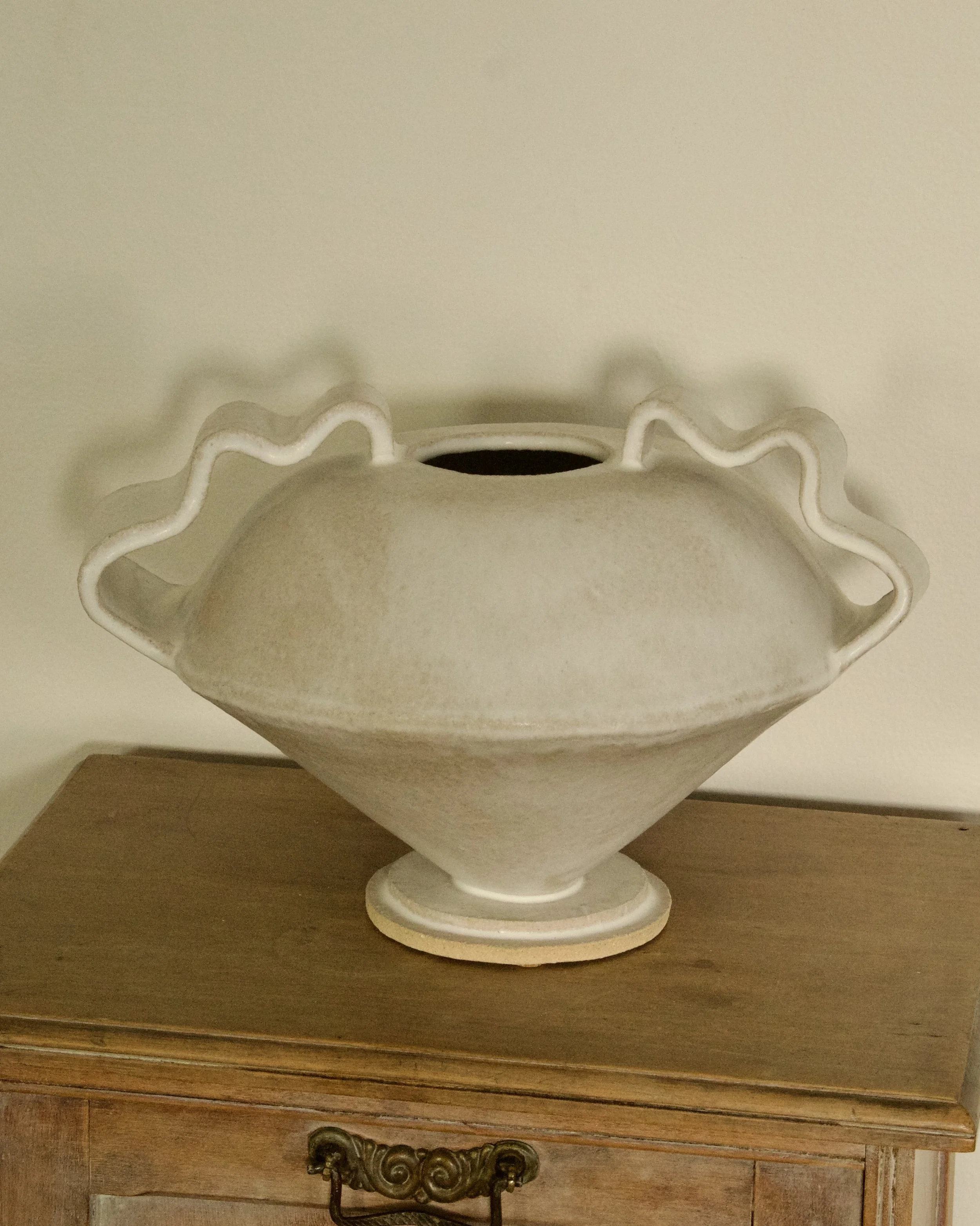 Frosted Flax Dome Vase