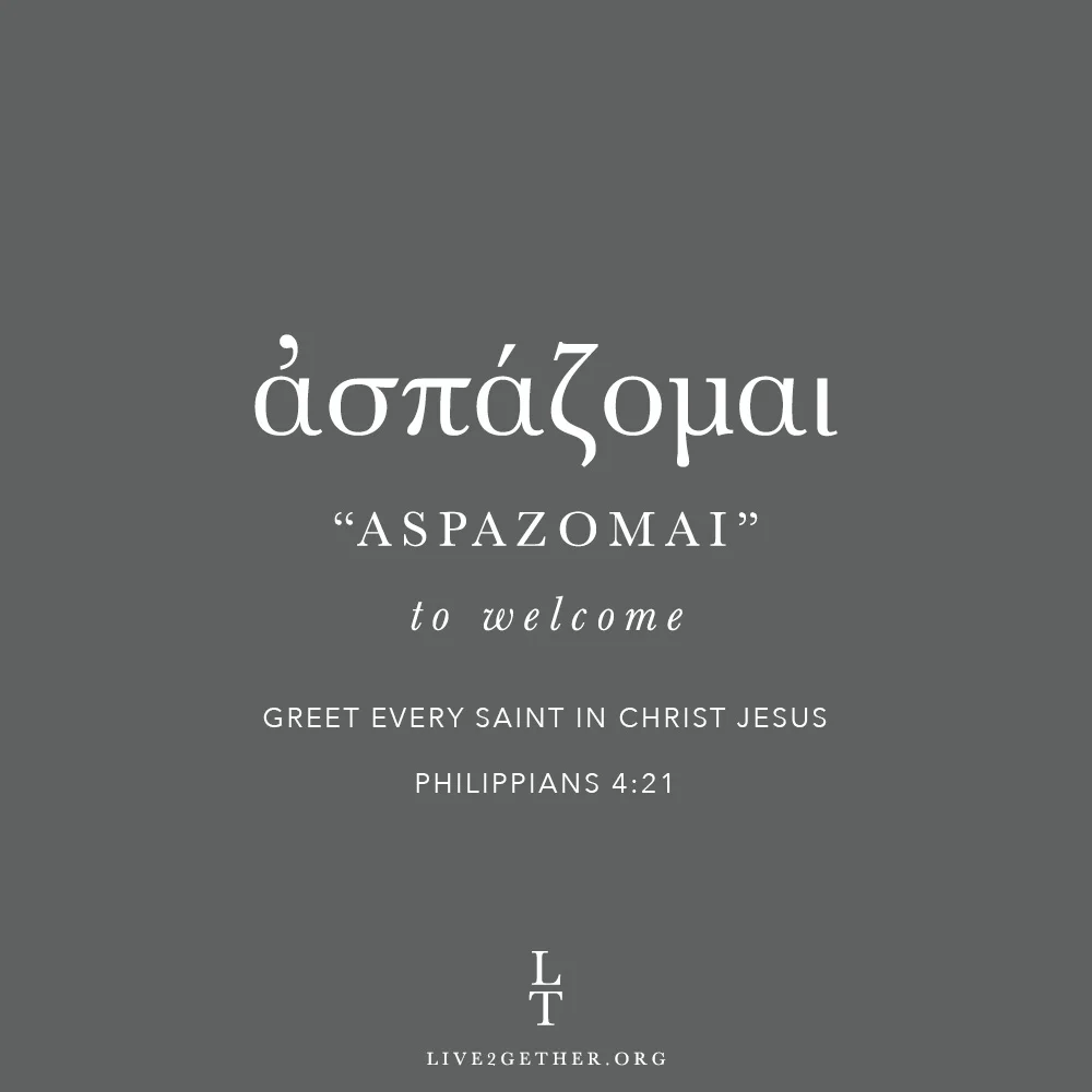 ASPAZOMAI (To Welcome)