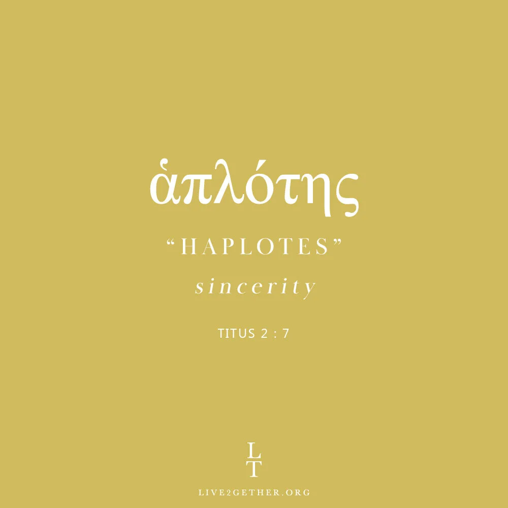 HAPLOTES (Sincerity)