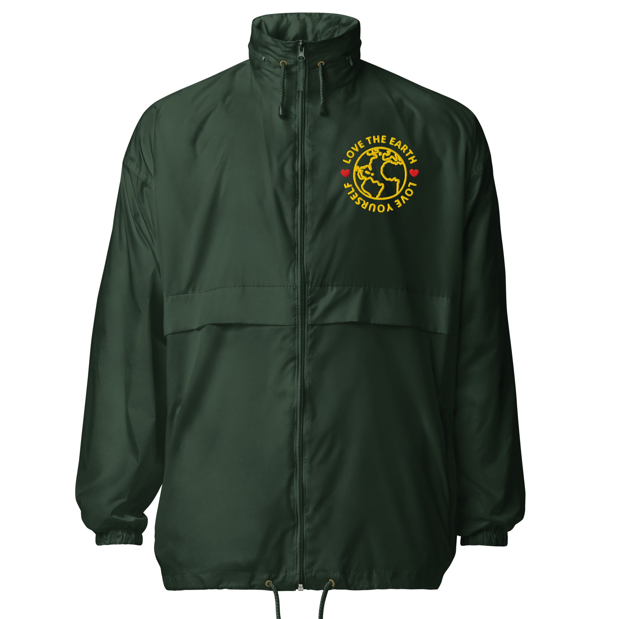 unisex-basic-windbreaker-forest-green-front-6a387df2aa5cf.jpg