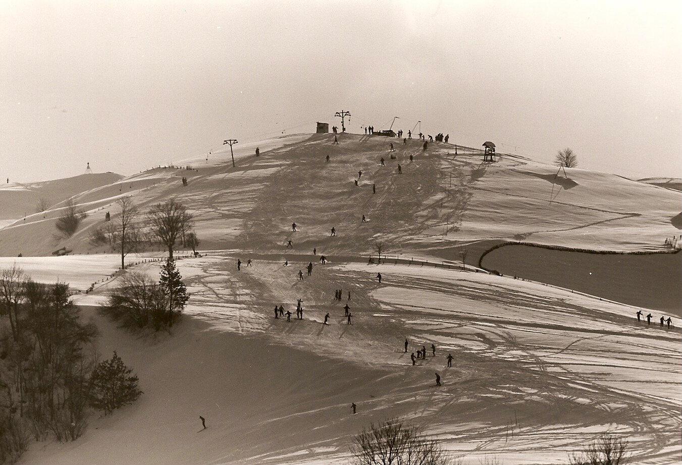  Schigebiet Kühbühel nach der Erschliessung 1950 