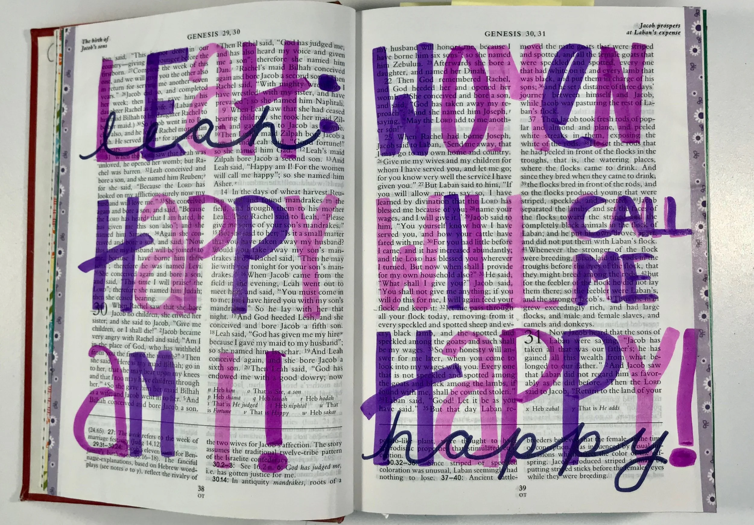Genesis 30: 13 | Marker (handlettering)