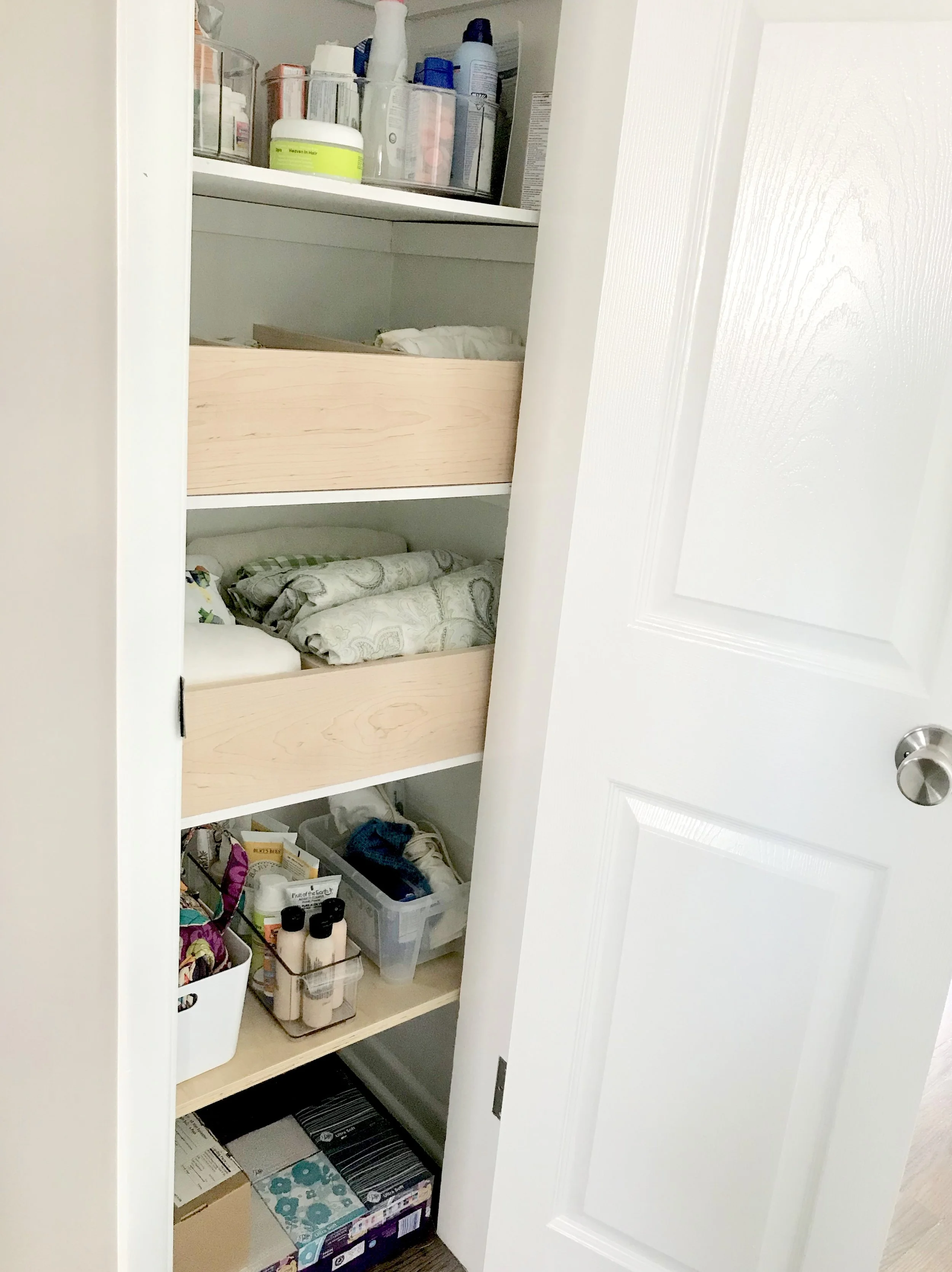 Easy Linen Closet Organizers — Mid Modern Mama