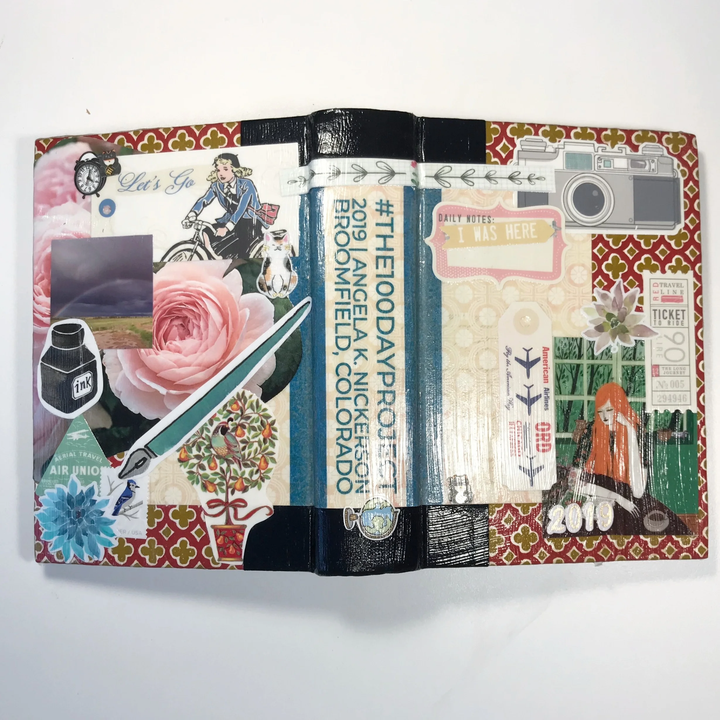 The full journal cover front and back.