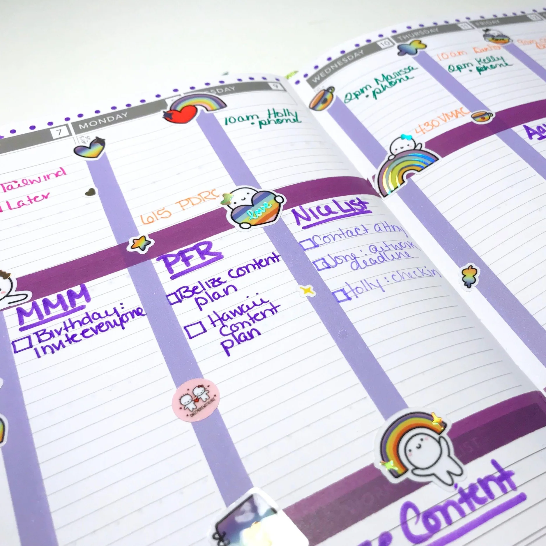 Task lists alone aren’t effective. They are sorted by project with blank space for developments as they arise.