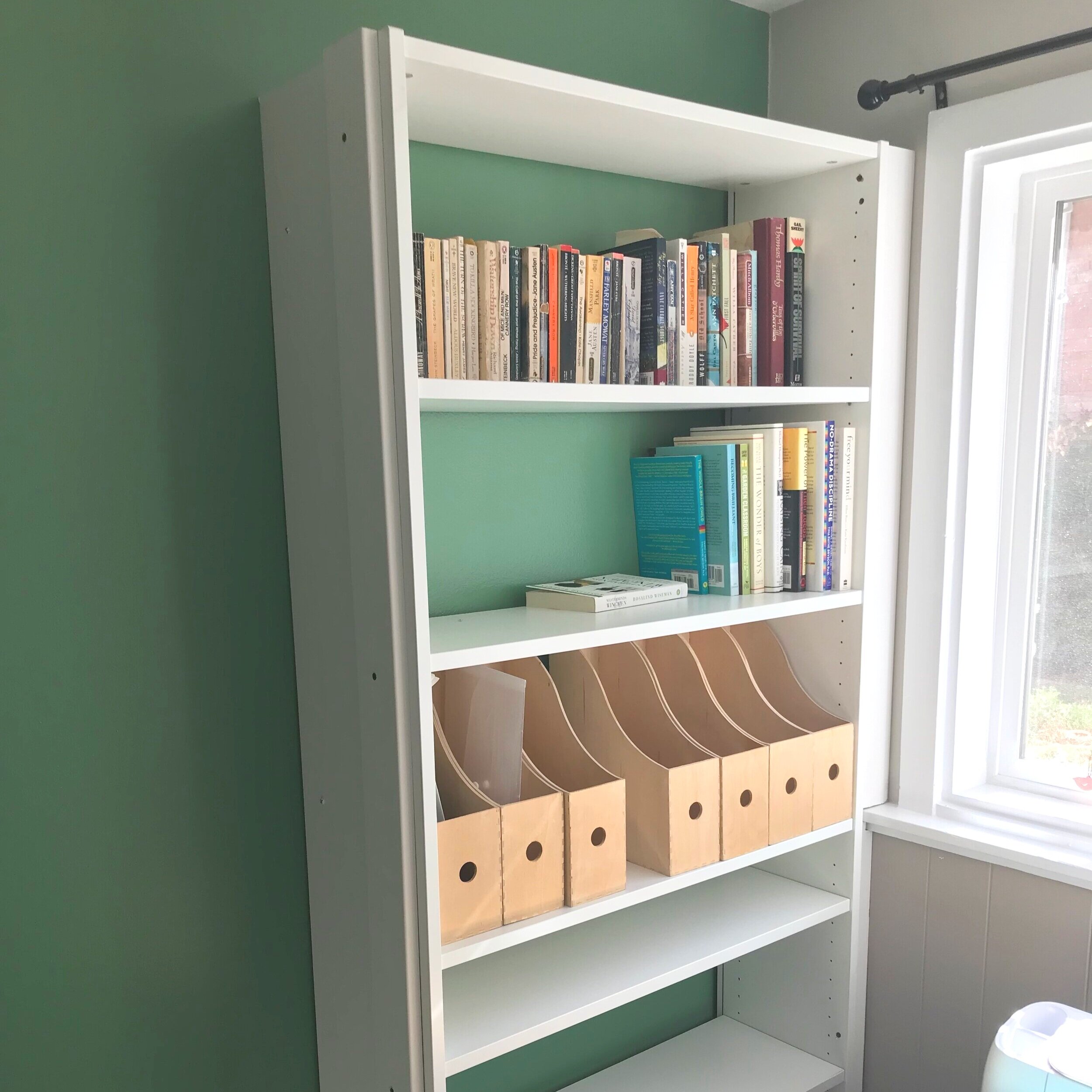 Ikea Billy Bookcase Built In, Pre Drilled Bookcase Sides