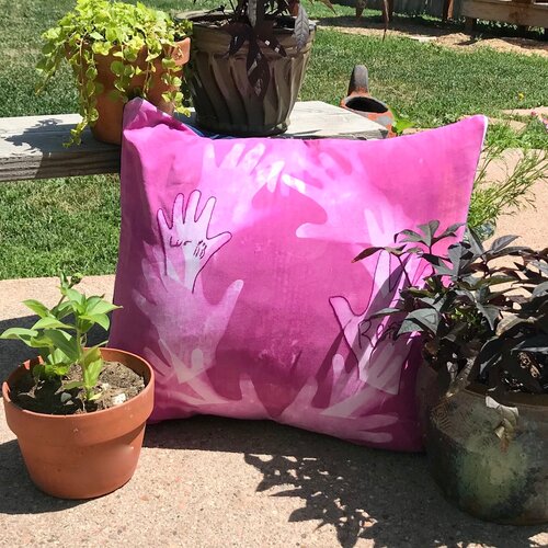 DIY Handprint Sunprint Pillows — Mid Modern Mama