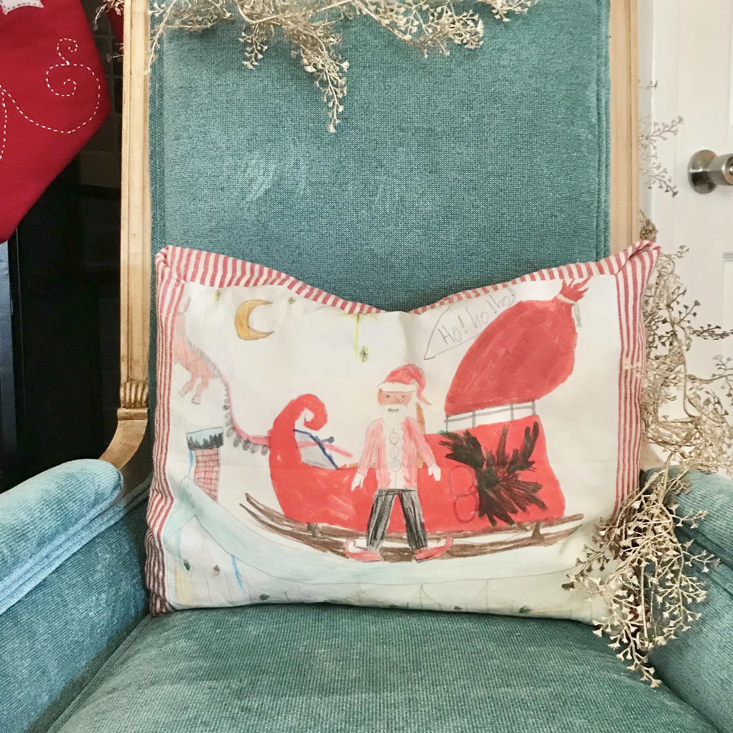 DIY Pillow with a Child's Drawing on It