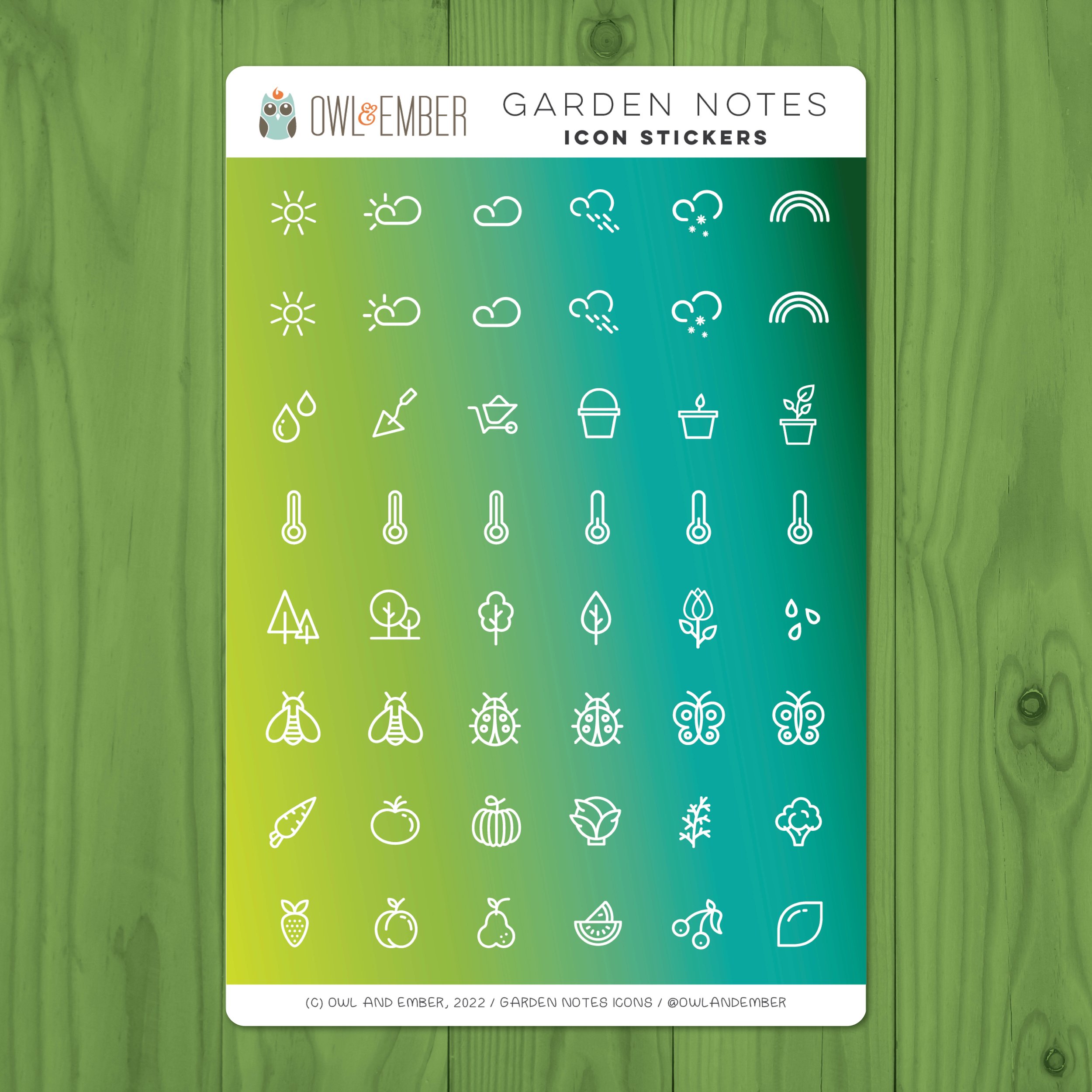 Garden Icon Stickers