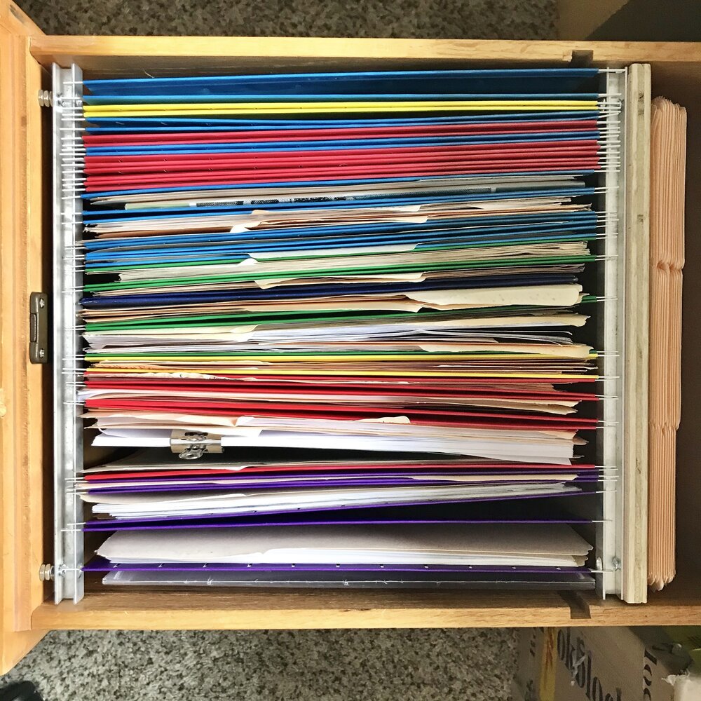 DIY Hanging File Drawer Organizer