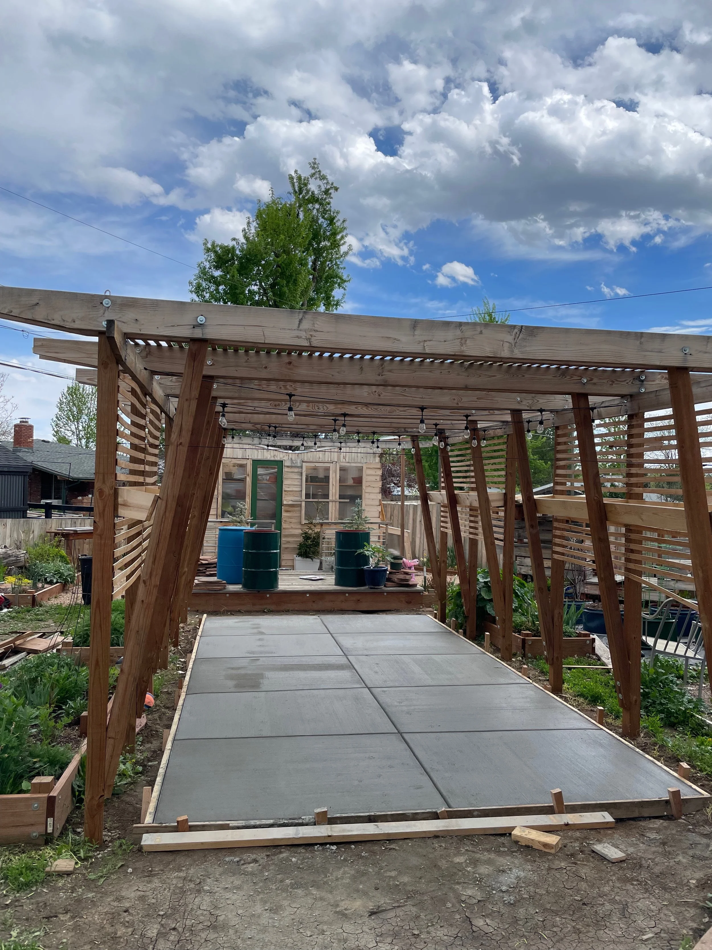 Finally, we had concrete poured inside.