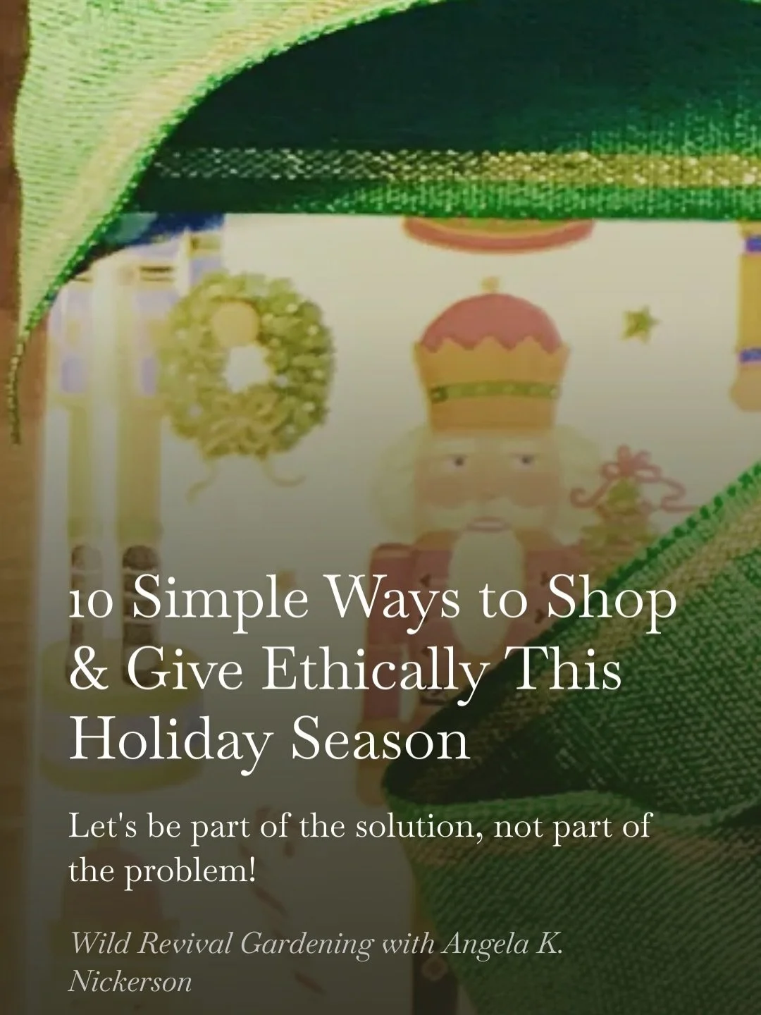 New on Substack this morning! This is part 1 of a 3 part series on holiday giving. Today: tips for making ethical shopping choices this holiday season. Drop a comment below, and I will send you the link! 

#holidayshopping #shoppingtips #giftguide