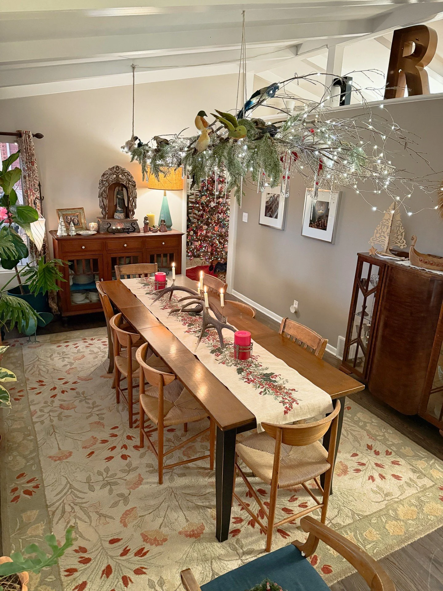 We alternate between putting our tree in the Family Room and in the Dining Room. It's one of the ways I keep things feeling fresh and different during the holidays. Did you read my Substack yesterday? Lots more peeks into our home for the holidays! L