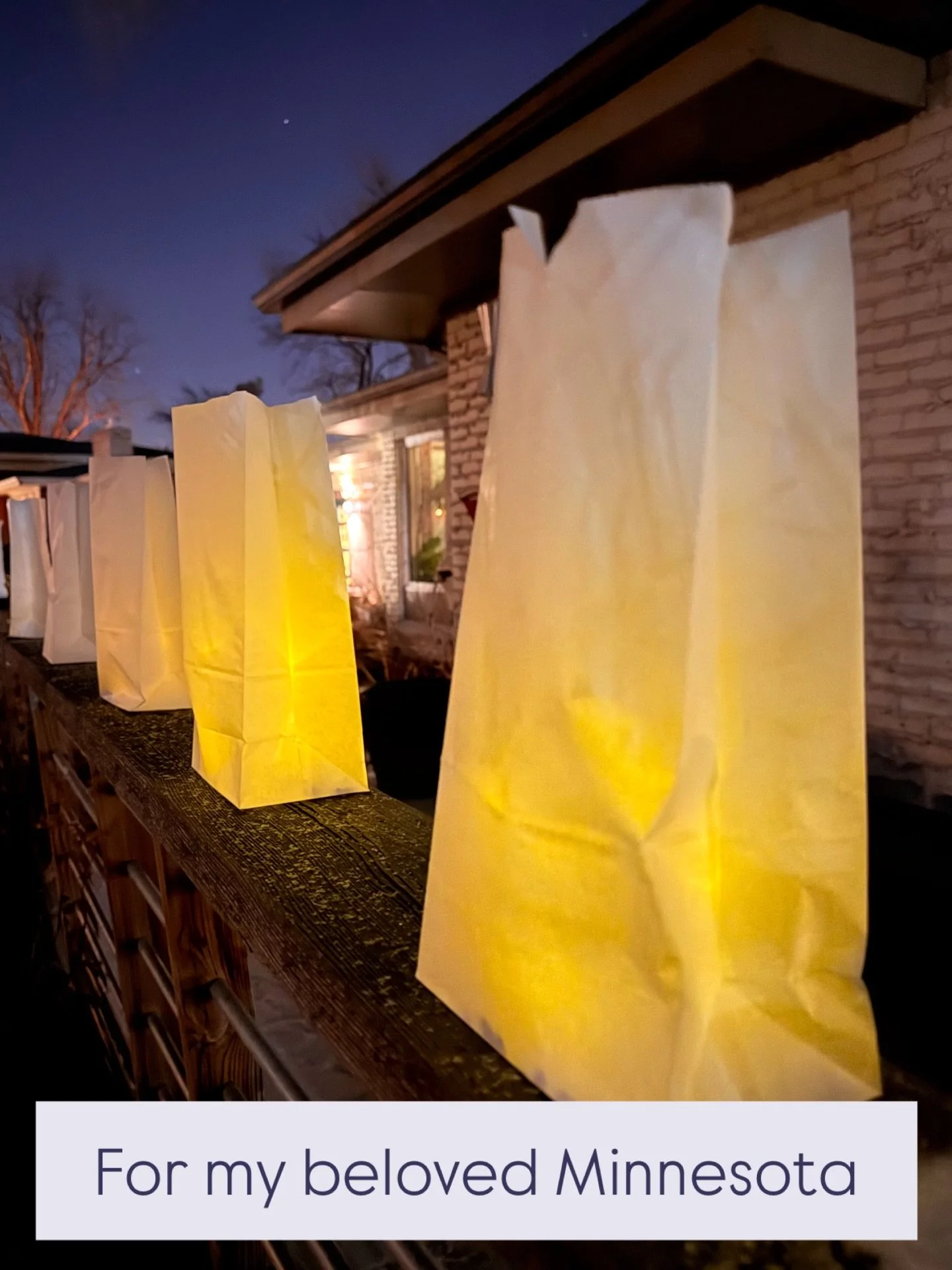 I put luminarias on my front porch tonight for Minnesota. Minneapolis, I love you. 💙
#iceout #minneapolis #minnesota