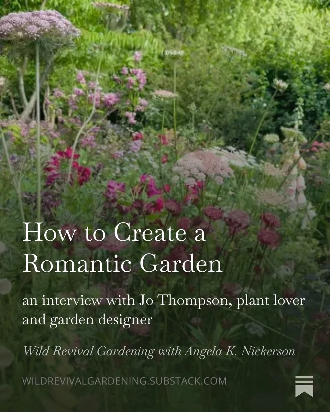 Today on My Substack, a conversation with the UK&rsquo;s most romantic garden designer, @jothompsongarden . She was in Denver last week and was kind enough to sit down and talk roses, Copper Beech Balls, show gardens, and so much more. I enjoyed our 
