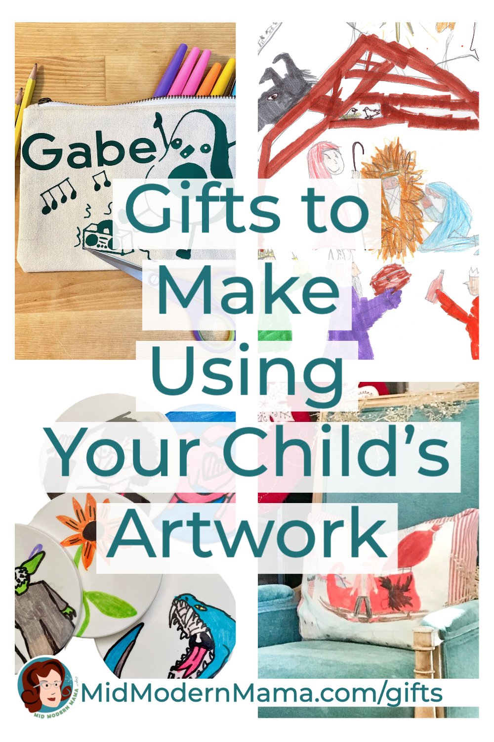 23 Ways to Turn Your Kids Artwork into Gifts - Non-Toy Gifts