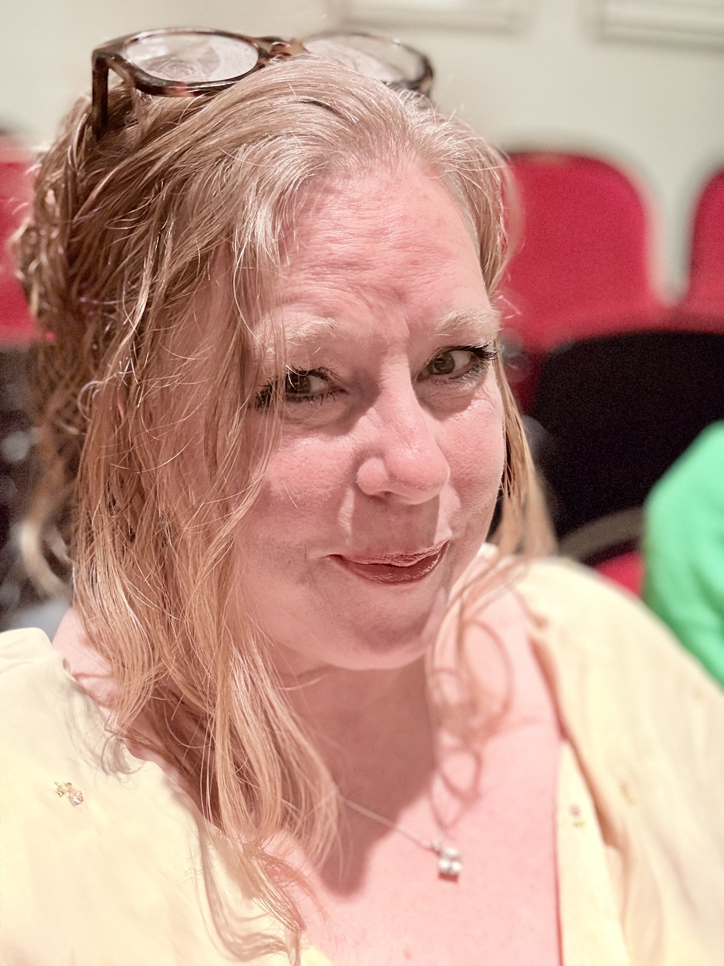 angela at the slso new years eve gala in 2025