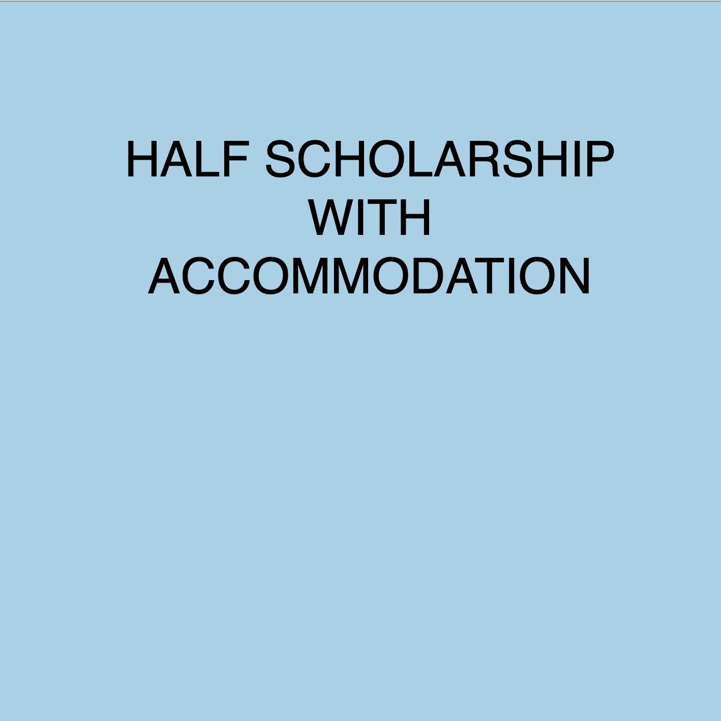 Half Scholarship with accommodation for singing challenge