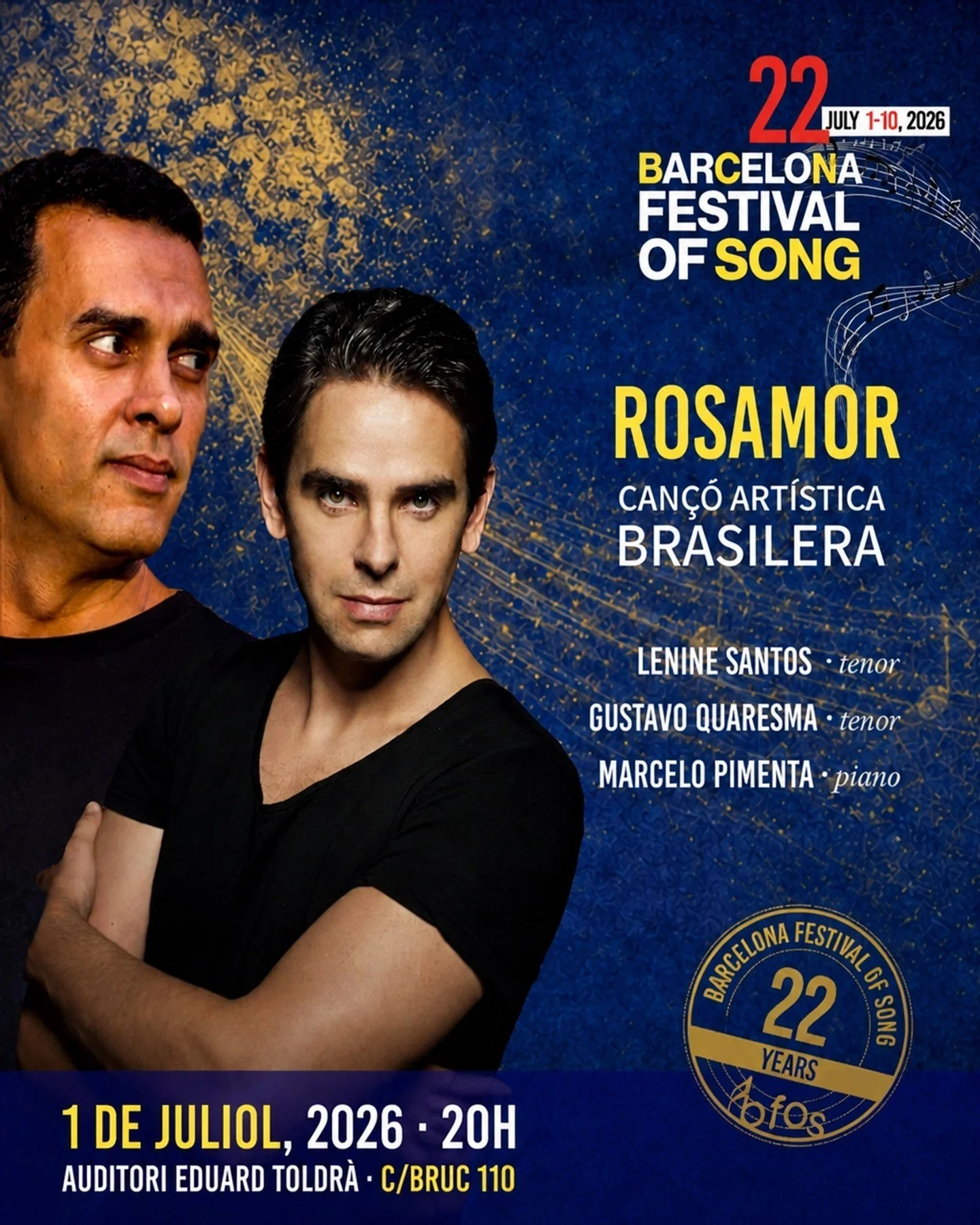 CAT: No us quedeu sense la vostra entrada per a ROSAMOR! 🎫 Comencem el festival l'1 de juliol a les 20:00 h a la Sala Eduard Toldr&agrave; (Conservatori del Bruc). Cada entrada &eacute;s una ajuda directa a la recerca contra el Parkinson. Compra la 
