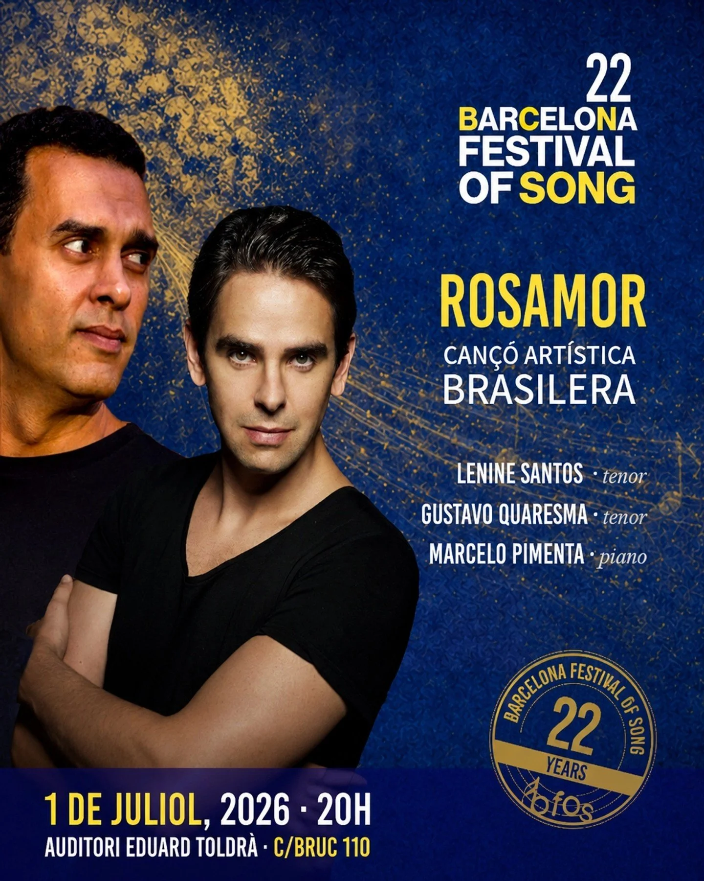 CAT: No us quedeu sense la vostra entrada per a ROSAMOR! 🎫 Comencem el festival l'1 de juliol a les 20:00 h a la Sala Eduard Toldr&agrave; (Conservatori del Bruc). Cada entrada &eacute;s una ajuda directa a la recerca contra el Parkinson. Compra la 