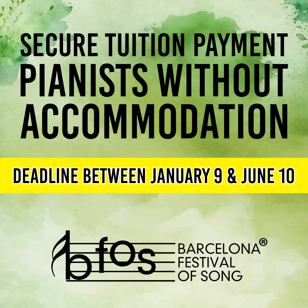 Pianists without accommodation JUNE 10 Deadline