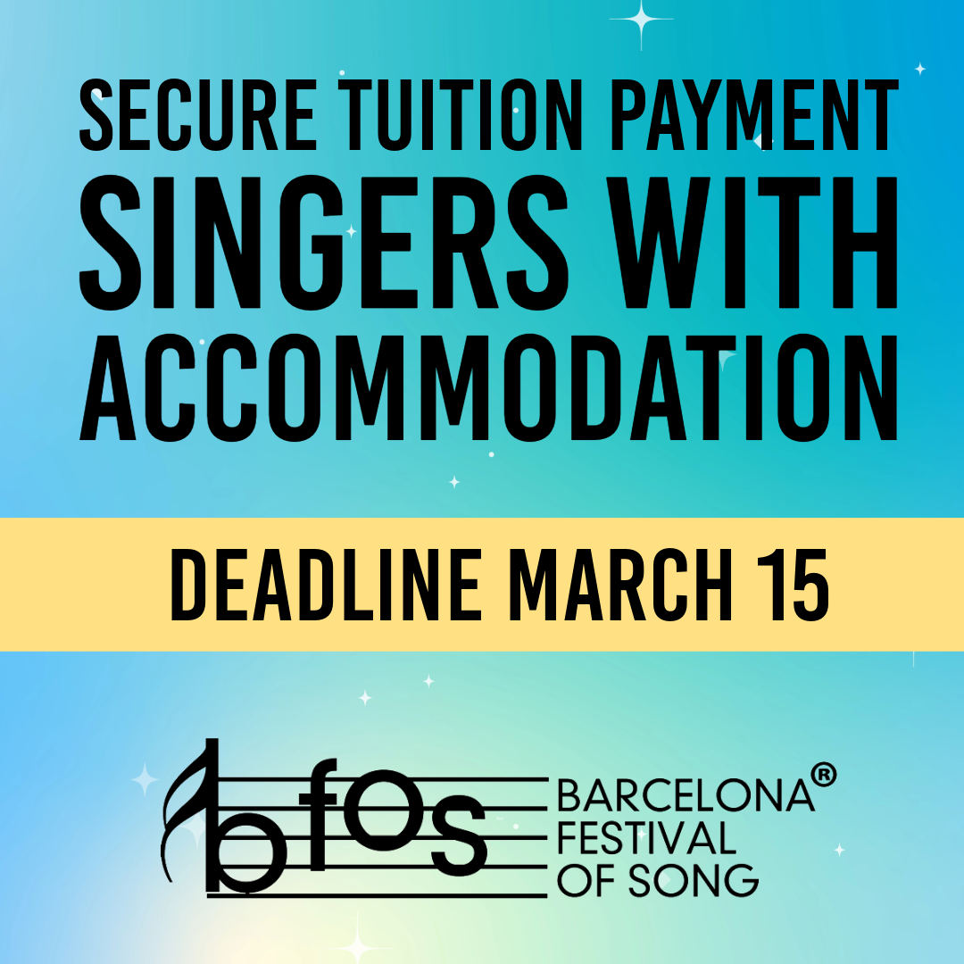 Singers WITH accommodation between January 9 and March 15, 2024
